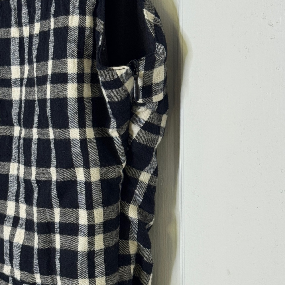 🍁🍂 NWOT Zara Plaid Mini Dress – Black & White Plaid - Picture 10 of 11